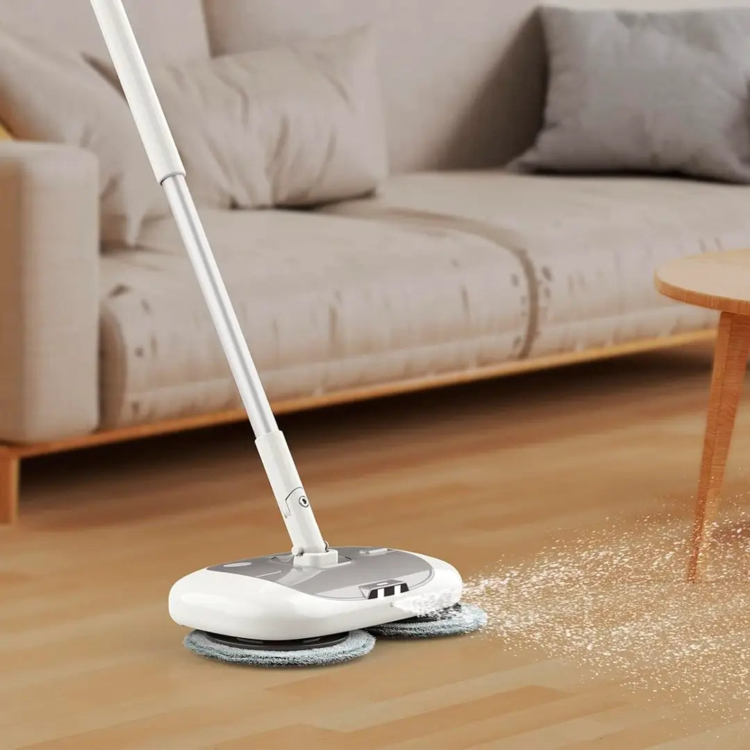 Mop Elétrico + BRINDES: Módulos de Limpeza e Tanque Suporte (QUEIMA DE ESTOQUE)