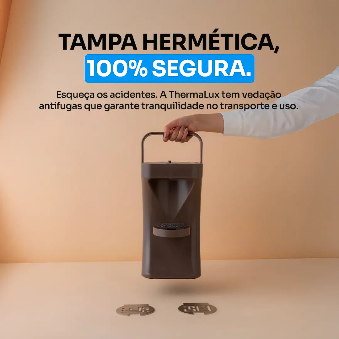 Garrafa ThermaLux® + BRINDE: Conjunto 4 Xícaras