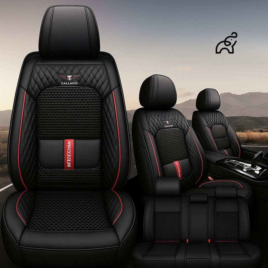 Kit Capa para Banco Premium Completa + BRINDE: Capa de Volante de Couro