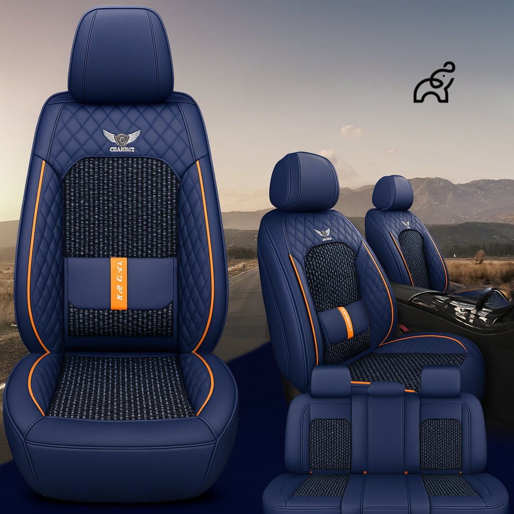 Kit Capa para Banco Premium Completa + BRINDE: Capa de Volante de Couro