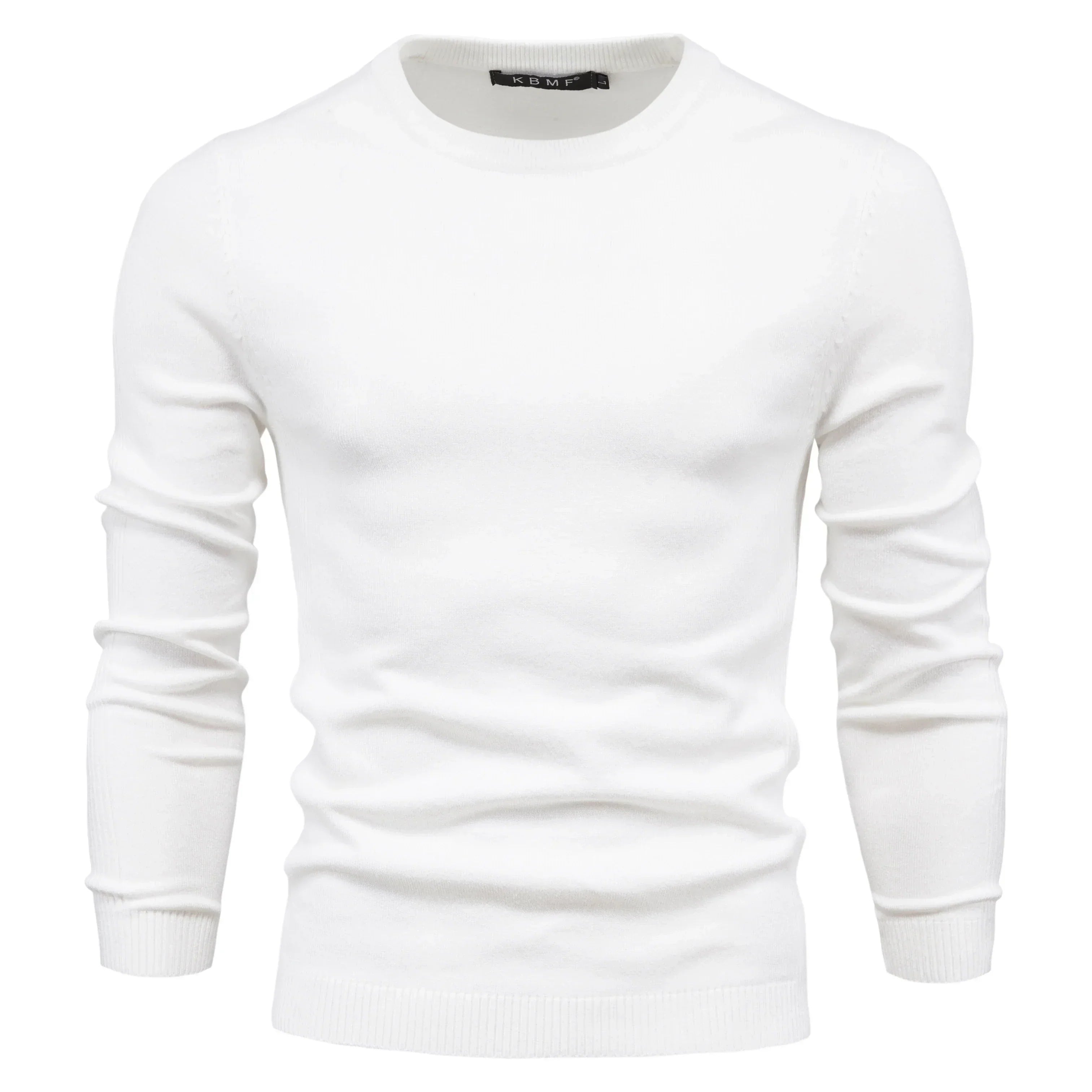 Suéter Slim Inverno Gola Redonda Liso