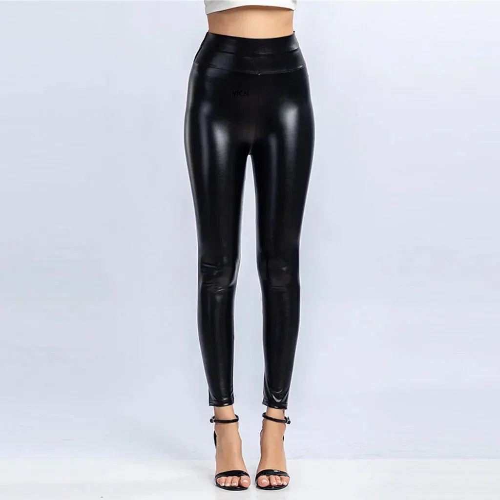 Calça Legging de Couro HOTLEG