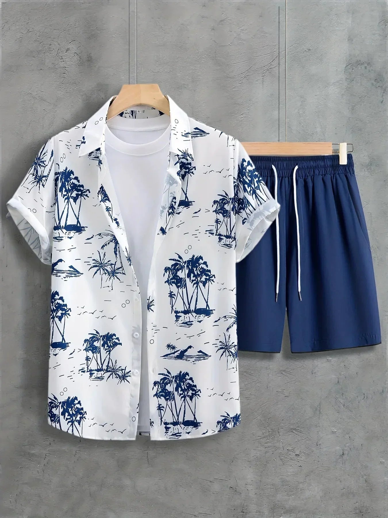 Kit Praia Bonanza Camisa + Bermuda Masculina