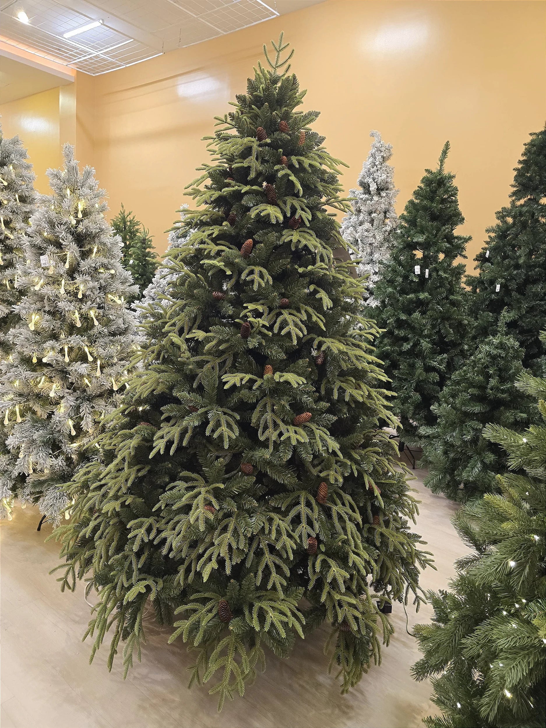 Árvore de Natal Pinheiro Super Realista Santorini 2,10m 4428 Galhos + 1500 Leds de brinde