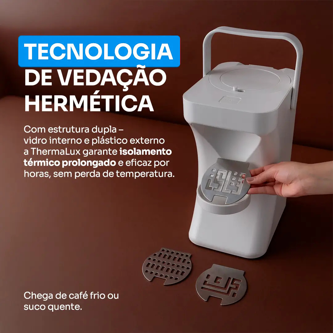 Garrafa ThermaLux® + BRINDE: Conjunto 4 Xícaras