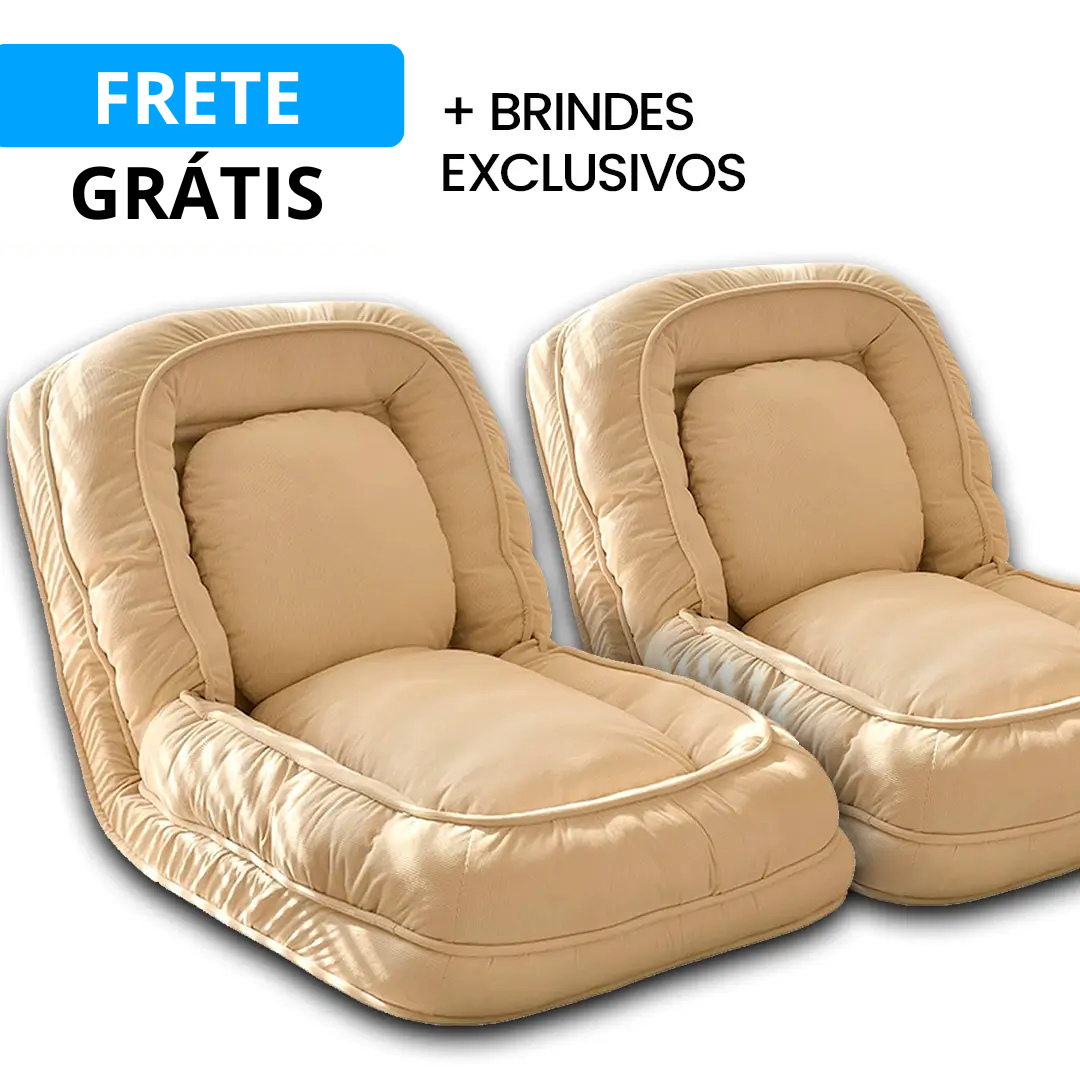 Sofá Cama Algodão Retrátil 5 em 1 + BRINDE: Almofadas Cushion (QUEIMA DE ESTOQUE)