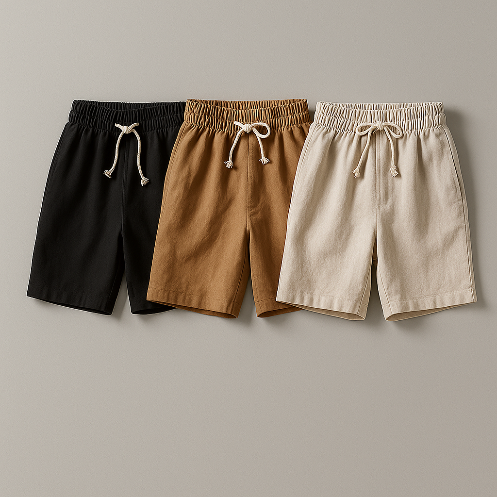 Kit 3 Bermudas em Linho Premium Shorts linho Dia dos Pais