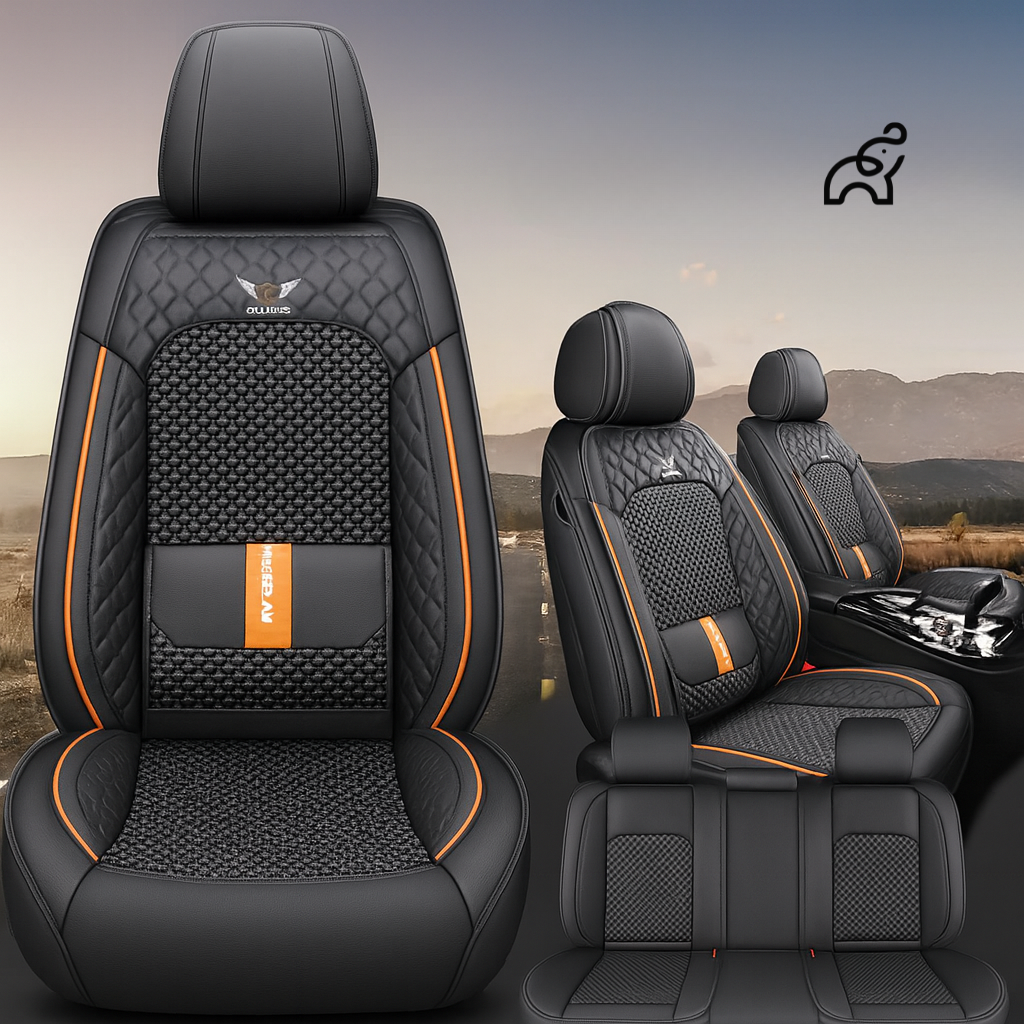 Kit Capa para Banco Premium Completa + BRINDE: Capa de Volante de Couro