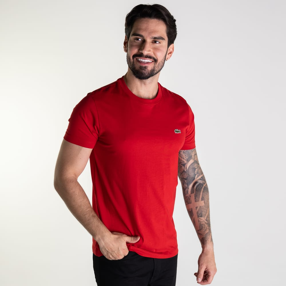 Kit 5 Camisetas Lacoste Croco Basic - COMPRE 3 LEVE 5!