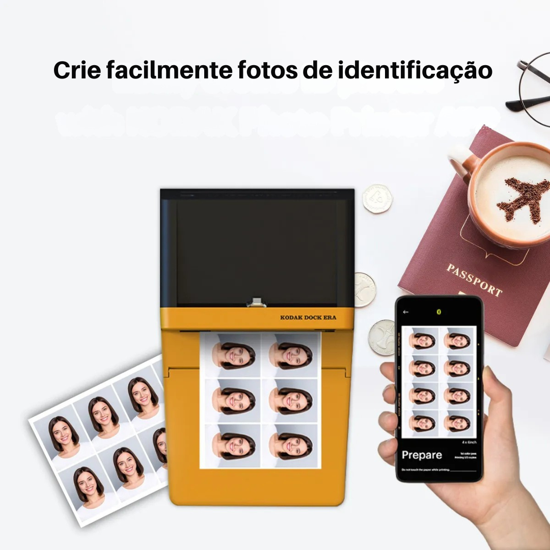 Impressora Fotográfica Kodak Era Plus 4pass Portátil - Android e iPhone