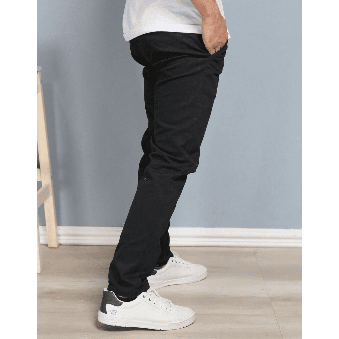 Calça Reta Masculina em Sarja - Kit 4 Unidades