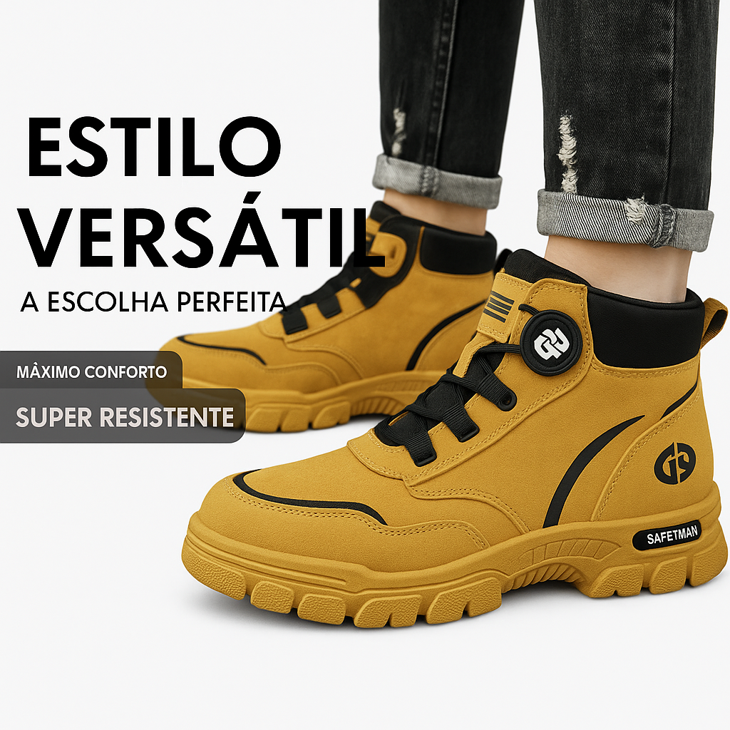 Bota Masculina Ortopédica com Solado Antiderrapante