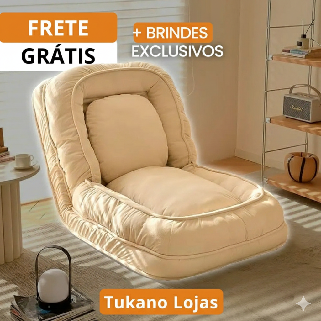 Sofá Cama Algodão Retrátil 5 em 1 + BRINDE: Almofadas Cushion (QUEIMA DE ESTOQUE)