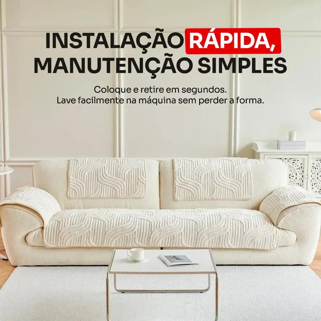 [LEVE 2 PAGUE 1] Capa Universal Comfort Premium para Sofá + BRINDE: Almofadas Comfort