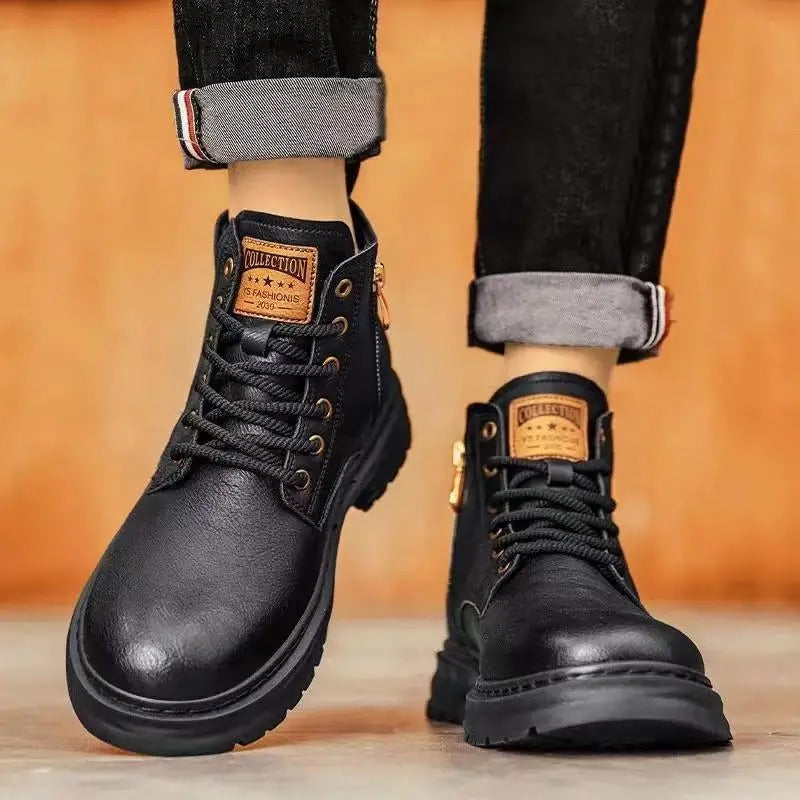 Bota Vintage West Masculina de Couro Genuíno + Brindes