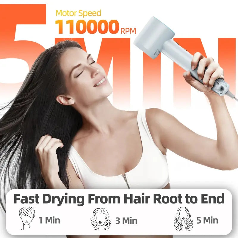 BETTDOW Secador de cabelo de alta velocidade com íons negativos - SECAGEM ATÉ 5 MINUTOS