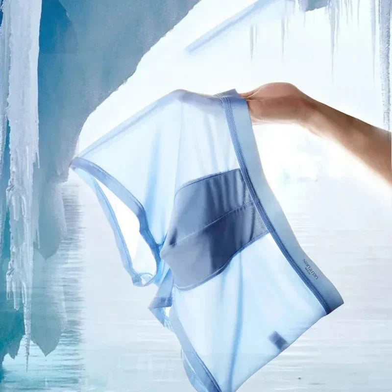 Kit 4 Cuecas IceSilk em Seda Gelo - Frescor e Proteção Antibacteriana