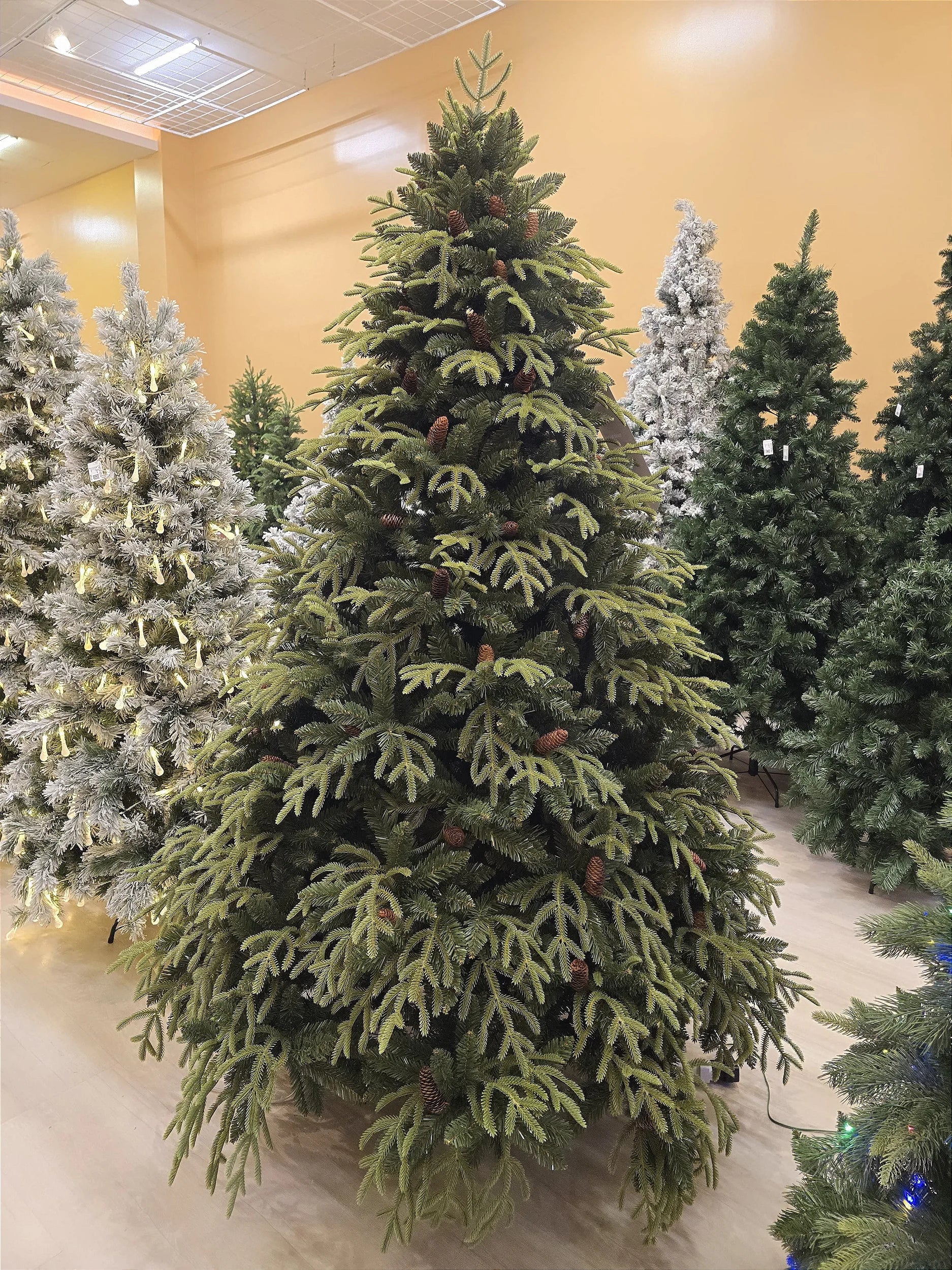 Árvore de Natal Pinheiro Super Realista Santorini 2,10m 4428 Galhos + 1500 Leds de brinde