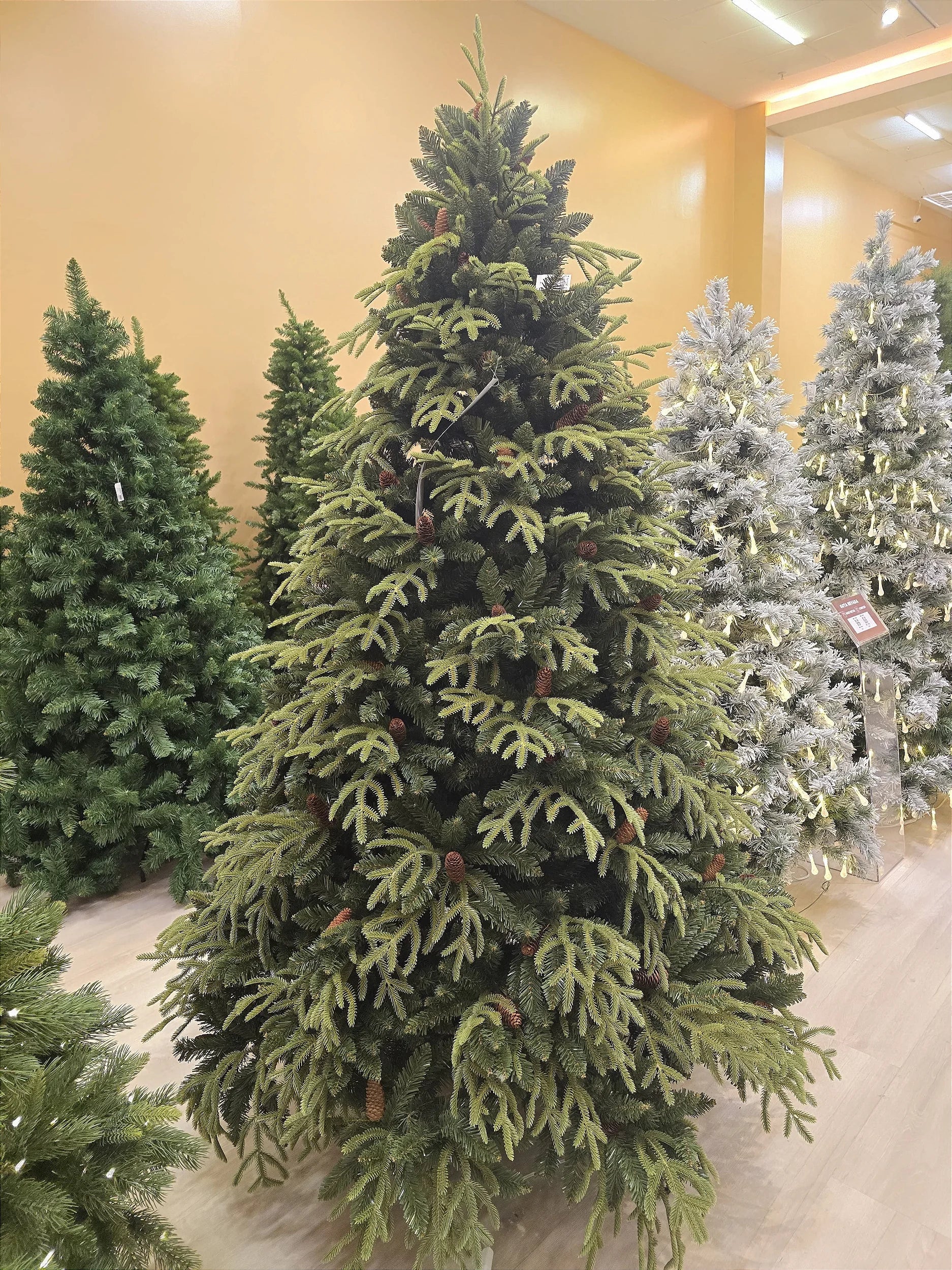 Árvore de Natal Pinheiro Super Realista Santorini 2,10m 4428 Galhos + 1500 Leds de brinde