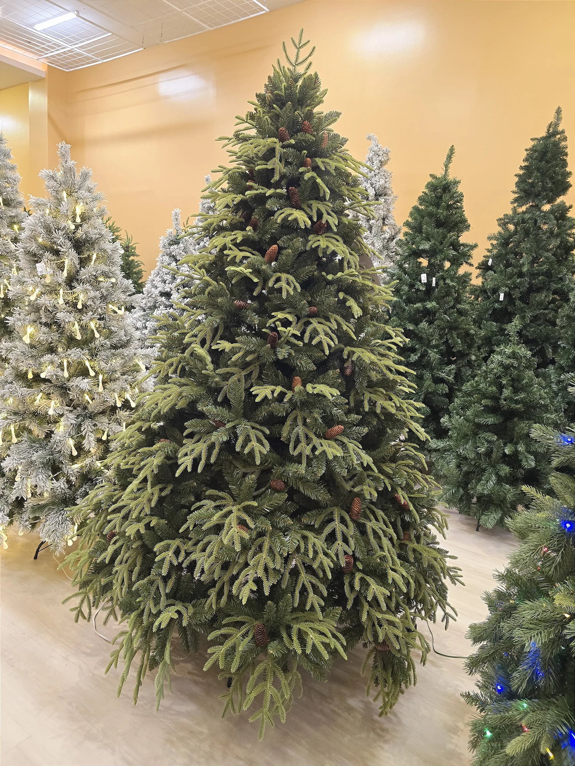 Árvore de Natal Pinheiro Super Realista Santorini 2,10m 4428 Galhos + 1500 Leds de brinde