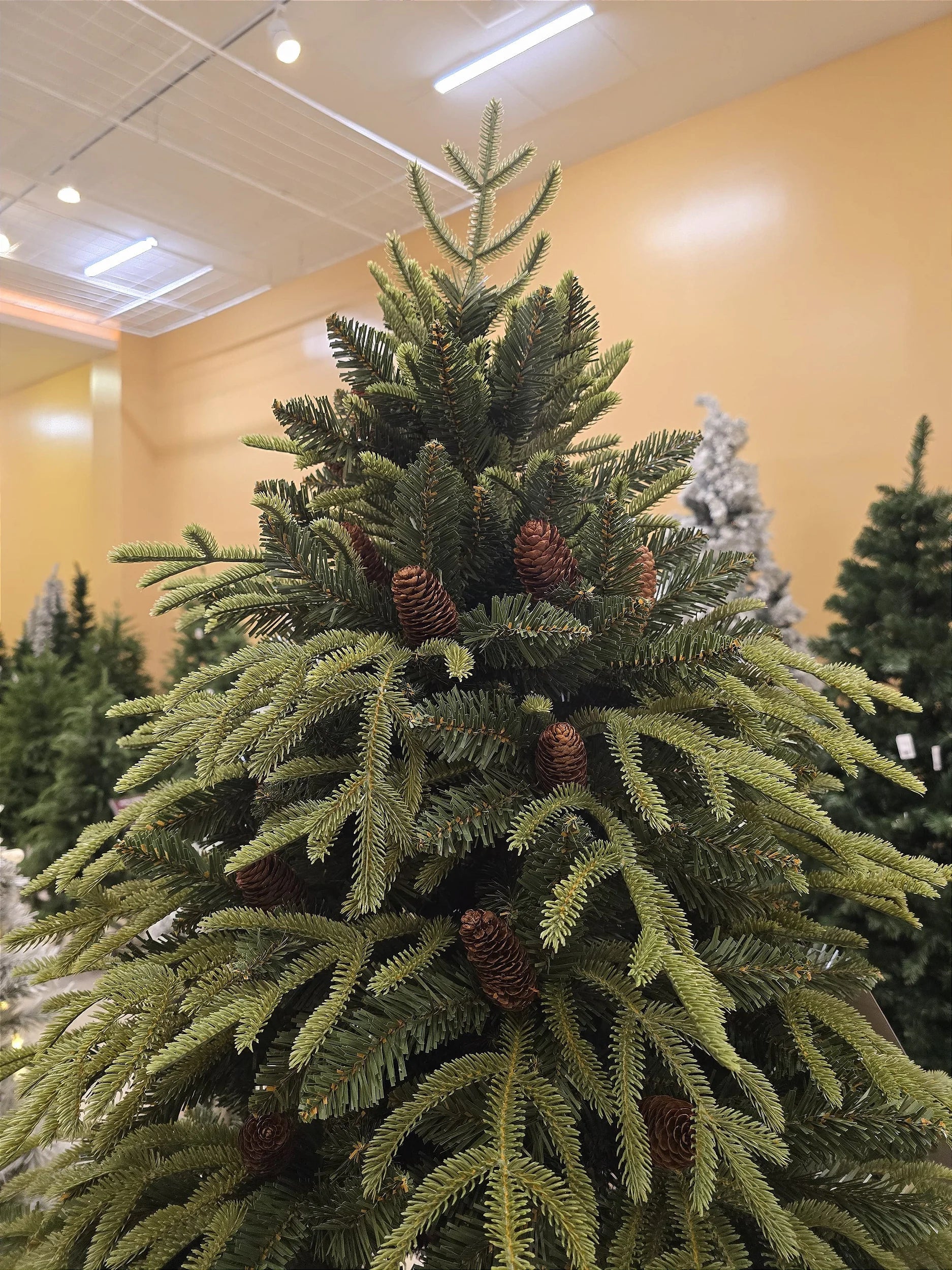 Árvore de Natal Pinheiro Super Realista Santorini 2,10m 4428 Galhos + 1500 Leds de brinde